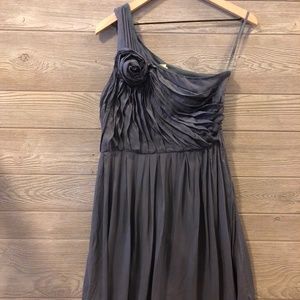 Ya Los Angeles One Shoulder Ruffle Dress